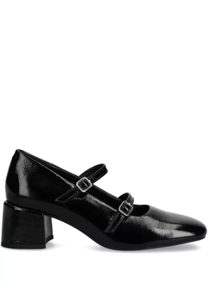 VAGABOND 55mm Adison double-buckle patent pumps - Black