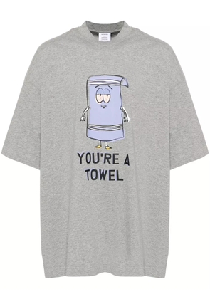 VETEMENTS graphic-print T-shirt - Grey