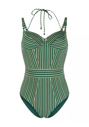 Marlies Dekkers Holi Vintage striped padded swimsuit - Green