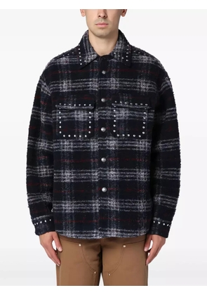 Palm Angels checked shirt jacket - Blue