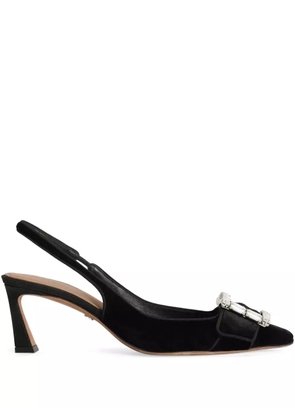 Dolce & Gabbana crystal-buckle slingback pumps - Black