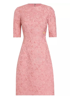 Dolce & Gabbana DNA floral-jacquard midi dress - Pink