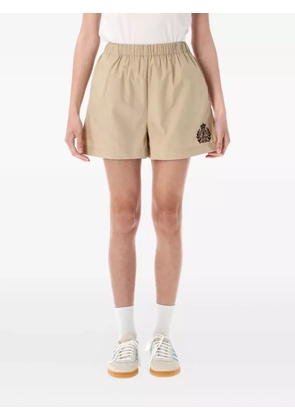 Sporty & Rich logo-embroidered shorts - Neutrals