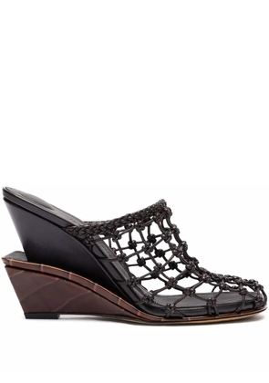 Jacquemus 100mm Les Doubles Tresses mules - Brown