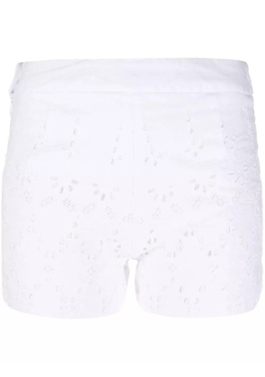 120% Lino Eyelet linen shorts - White