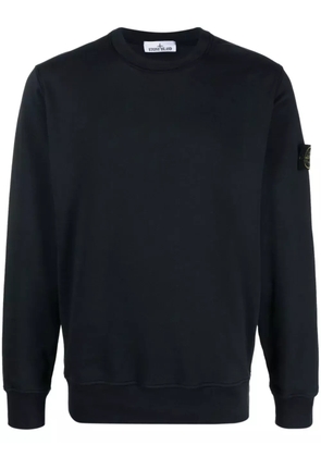 Stone Island Compass-appliqué cotton sweatshirt - Blue