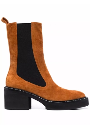 KHAITE Calgary suede-leather boots - Neutrals