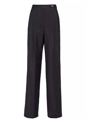 Prada kid-mohair tailored trousers - Black