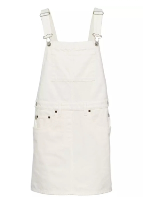 Prada denim overall mini-dress - White