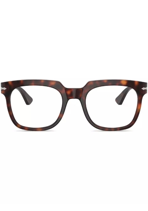 Persol tortoiseshell-effect square-frame glasses - Green