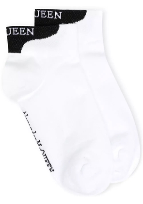 Alexander McQueen logo-embroidered socks - White