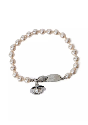 Vivienne Westwood Orb-plaque pearl bracelet - Silver