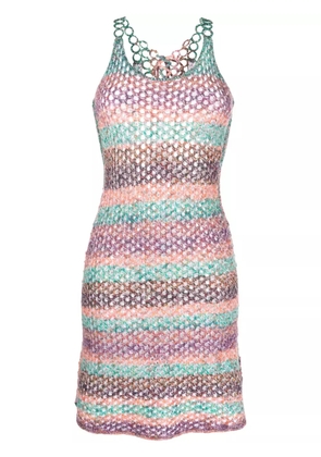 Chloé crochet-knit wool minidress - Green