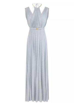 Elisabetta Franchi lurex-detail gown - Blue