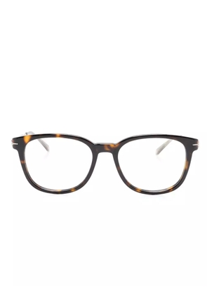 Montblanc tortoiseshell rectangle-frame glasses - Silver