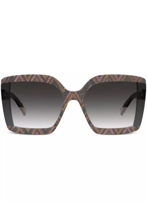 MISSONI EYEWEAR tinted square frame sunglasses - Grey