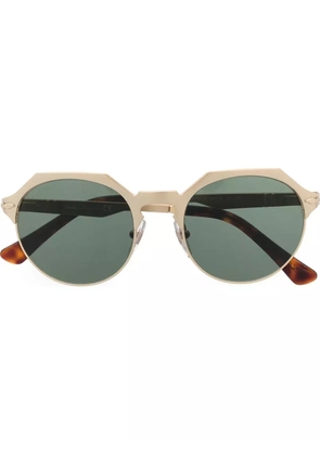 Persol half-rim round frame sunglasses - Gold