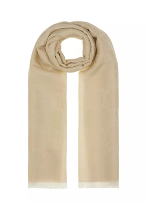 Max Mara logo-jacquard scarf - Neutrals
