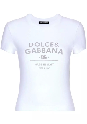 Dolce & Gabbana logo-print cotton-blend T-shirt - White