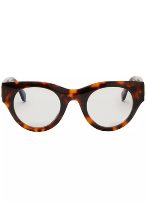 Off-White Eyewear round-frame tortoiseshell glasses - Blue