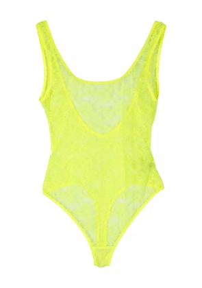Maison Close Flashback Néon open back bodysuit - Yellow