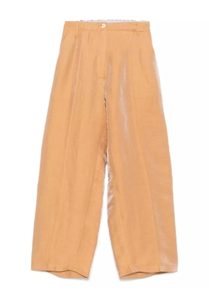 Alysi lurex-detailed trousers - Orange