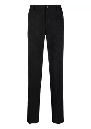 Dolce & Gabbana logo-jacquard straight-leg trousers - Black