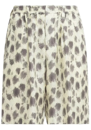 Marni printed silk bermuda shorts - Neutrals