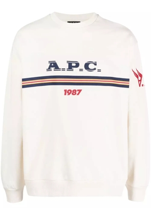 A.P.C. Adam logo-print cotton sweatshirt - Neutrals