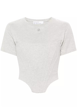 Giuseppe Di Morabito corset-layer cotton T-shirt - Grey