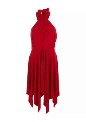 Norma Kamali knotted halterneck dress - Red