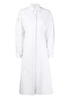 Victoria Beckham vertical-stripe shirt dress - White