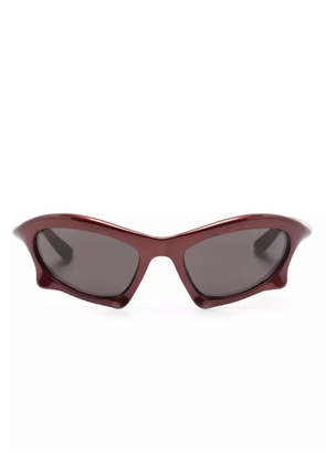 Balenciaga Eyewear Bar Rectangle-frame sunglasses - Red