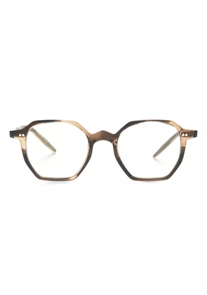 Oliver Peoples clip-on lenses square-frame sunglasses - Gold