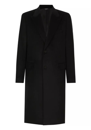 Dolce & Gabbana single-breasted cashmere coat - Blue