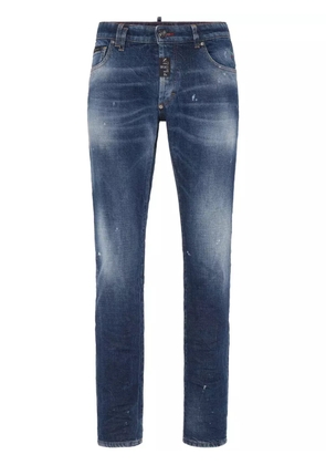 Philipp Plein super-straight cut denim jeans - Blue