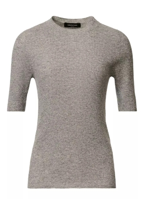 Fabiana Filippi ribbed short-sleeve top - Grey
