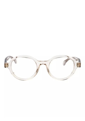 Moncler Eyewear oval-frame glasses - White
