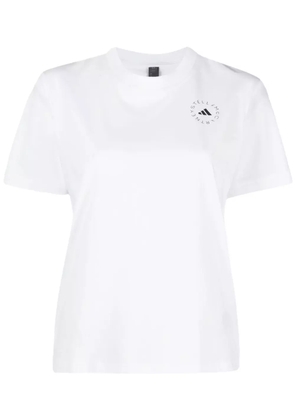 adidas by Stella McCartney logo-print short-sleeved T-shirt - White