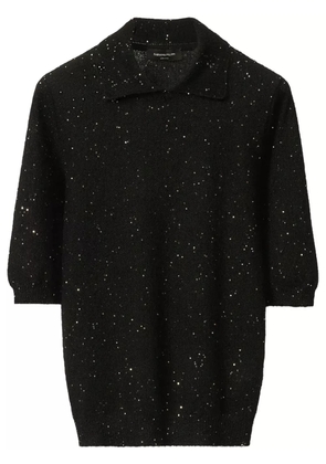 Fabiana Filippi knitted polo top - Black