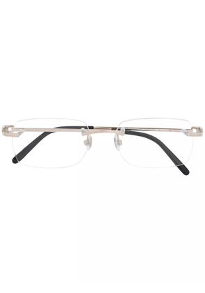 Cartier Eyewear rectangular frame glasses - Silver