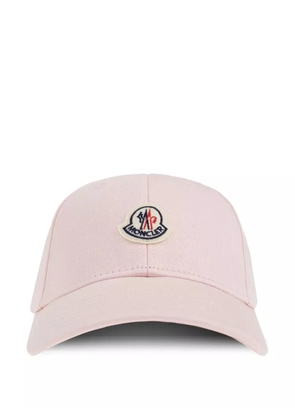 Moncler logo-appliqué cap - Pink