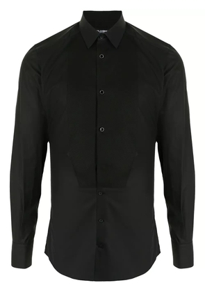 Dolce & Gabbana bib-collar cotton shirt - Black