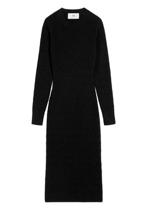 AMI Paris pointelle midi-dress - Black