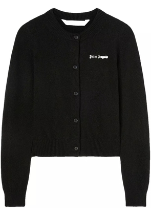 Palm Angels logo-print button-up cardigan - Black
