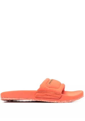 Heron Preston logo-patch slip-on slides - Orange