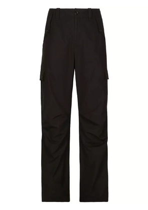 Dolce & Gabbana cargo-pocket logo-plaque cotton trousers - Black