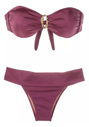 Brigitte strapless mid-rise bikini - Purple