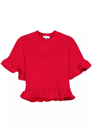 Ioana Ciolacu Peony ruffled jersey top - Red