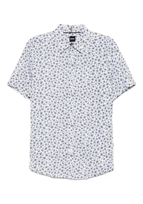 BOSS floral-print shirt - White